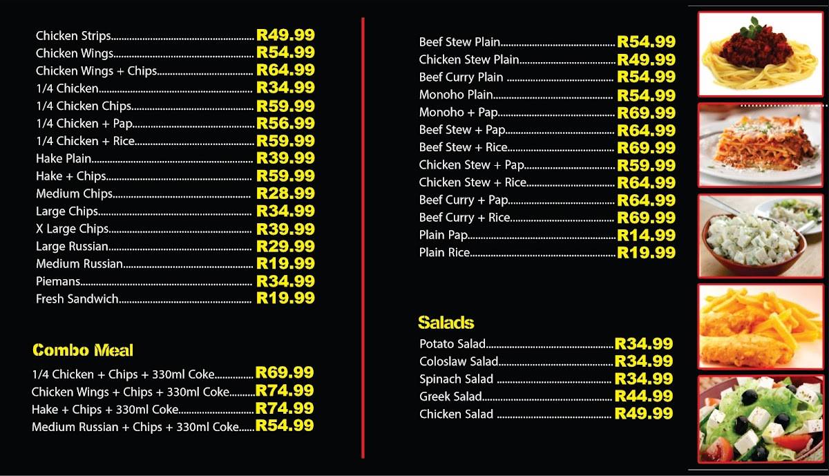 Stews menu